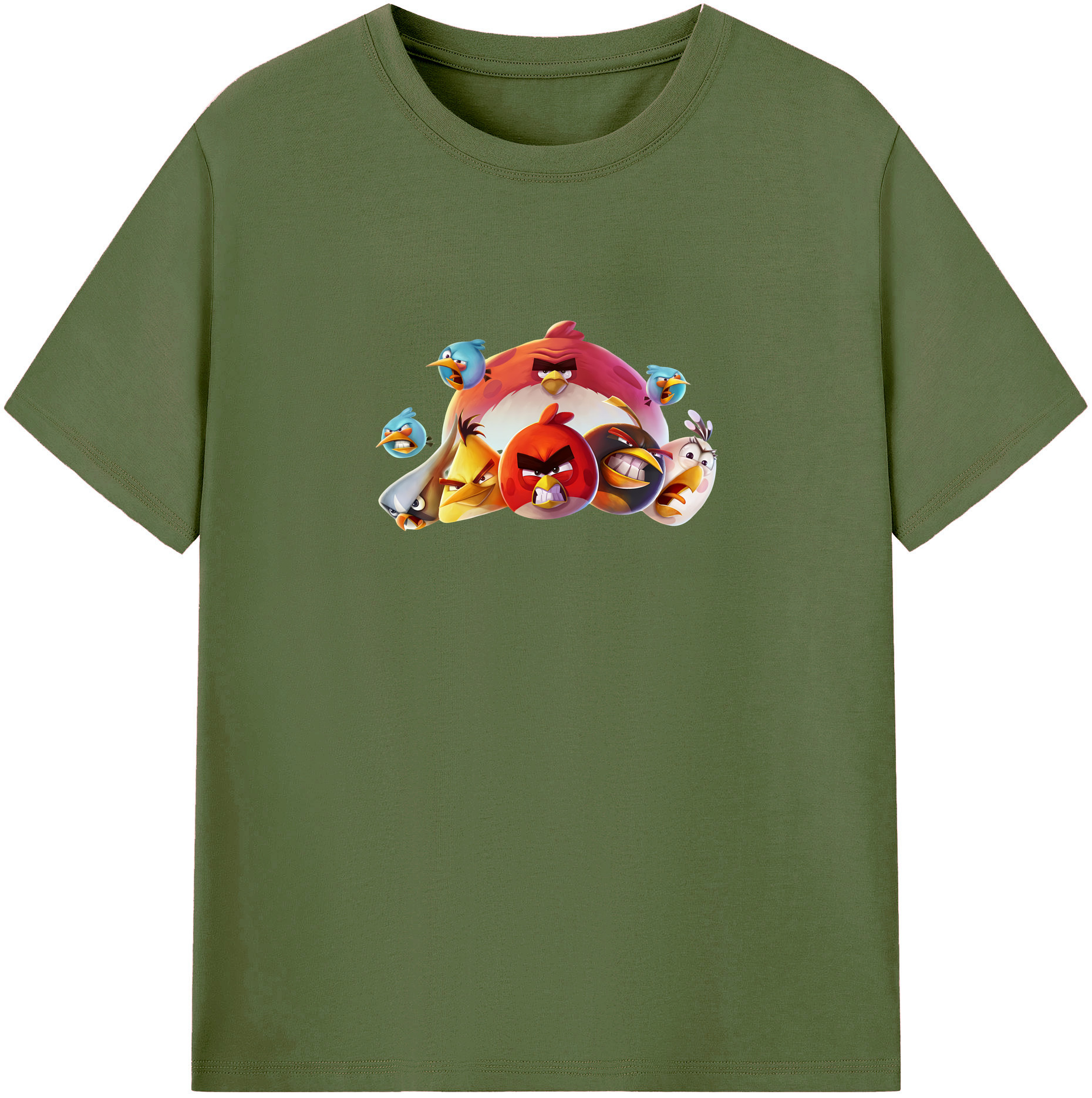 （画像用） Angry Birds アングリーバード 綿100％半袖Tシャツ（フロントプリント）